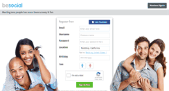 Desktop Screenshot of besocial.com