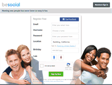 Tablet Screenshot of besocial.com